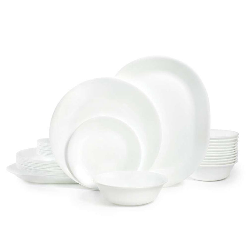 Corelle Winter Frost White Dinnerware Set  with lids (20-Piece, Service for 4)