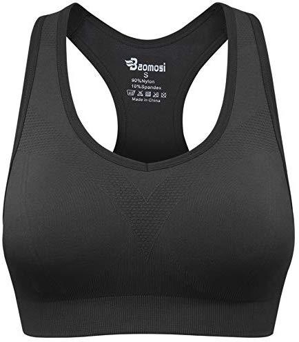 BAOMOSI Women's Seamless Racerback Sports Bra High Impact Support Yoga Gym Workout Fitness