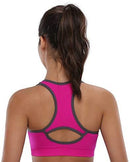 BAOMOSI Women's Seamless Racerback Sports Bra High Impact Support Yoga Gym Workout Fitness