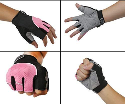 Tourdarson Weight Lifting Gym Gloves Microfiber & Anti-Slip Silica Gel Grip Padded Workout Gloves for Weightlifting, Cross Training, Gym, Fitness, Bodybuilding Men & Women