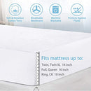 BYSURE King Mattress Pad Deep Pocket Liquids Resist, Dust Proof, Soft Terry Cotton Surface Fitted-Style 16"-18" 100% Waterproof Mattress Protector