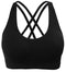 AKAMC Women's Removable Padded Sports Bras Medium Support Workout Yoga Bra 3 Pack