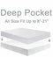 Balichun Pillowtop Queen Mattress Pad Cover 300TC 100% Cotton Down Alternative Filled Mattress Topper with 8-21- Inch Deep Pocket (White