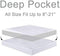 Balichun Pillowtop Queen Mattress Pad Cover 300TC 100% Cotton Down Alternative Filled Mattress Topper with 8-21- Inch Deep Pocket (White