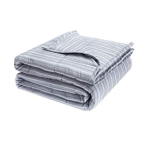 Weighted Idea Sleep Weighted Blanket | 12 lbs | 48''x78'' | Cotton | Grey | for Adult Woman and Man