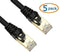 iCreatin CAT 7 Double Shielded 10 Gigabit 600MHz Ethernet Patch Cable, Gold Plated Plug STP Wires CAT7 for High Speed Computer Router Ethernet LAN Networking (7 Feet, 2 Pack-Black-Flat)