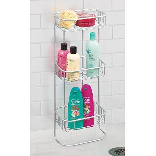 ToiletTree Products Shower Floor Caddy, Stainless Steel, Rust-Free Guarantee, 3 Tiers