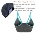 AKAMC 3 Pack Women's Medium Support Cross Back Wirefree Removable Cups Yoga Sport Bra