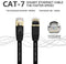 iCreatin CAT 7 Double Shielded 10 Gigabit 600MHz Ethernet Patch Cable, Gold Plated Plug STP Wires CAT7 for High Speed Computer Router Ethernet LAN Networking (7 Feet, 2 Pack-Black-Flat)