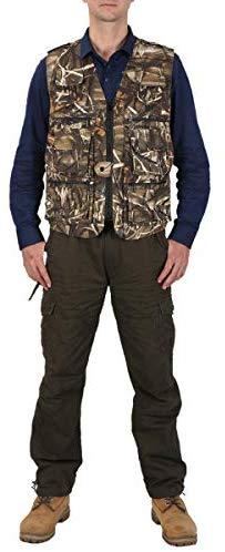 LUSI MADAM Mens Outdoor Vest Multi-Pockets Casual Vest for Work Fishing Photography Journalist