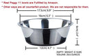 Kulmeo No Spill Non-Skid Stainless Steel Deep Dog Bowls