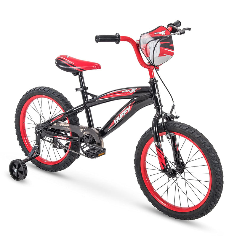 Huffy Kid Bike Moto X, Fast Assembly Quick Connect, 12", Gloss Red