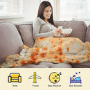 LetsFunny Burrito Tortilla Wrap Blanket, Burrito Wrap Novelty Blanket Tortilla Towel for Adults/Kids, Giant Round Beach Towel/Throw Blanket/Picnic Blanket (Yellow 6, 71.00)