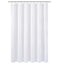 N&Y HOME Caregiver Attendant 36 inches Height Weighted Fabric Shower Curtain Machine Washable,Water Repellent Bathroom Curtains with Grommets, White, 48x36 inch