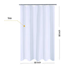 N&Y HOME Fabric Shower Curtain Liner Extra Long Stall Size 54 Width by 80 Length inches, Hotel Quality, Washable, White Bathroom Curtains with Grommets, 54x80