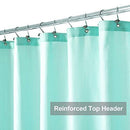 N&Y HOME Extra Long Shower Curtain Liner Fabric 72 x 96 inches, Hotel Quality, Washable, Water Repellent, White Spa Bathroom Curtains with Grommets, 72x96