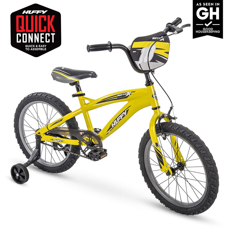 Huffy Kid Bike Moto X, Fast Assembly Quick Connect, 12", Gloss Red