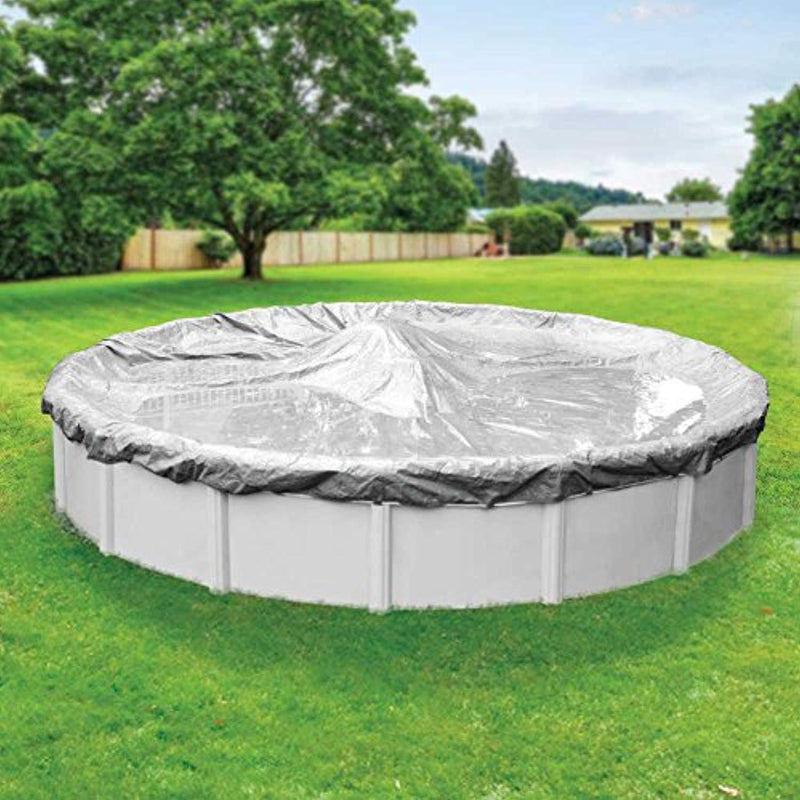 Pool Mate 5524-4 Heavy-Duty Silverado Winter Pool Cover for Round Above Ground Swimming Pools, 24-ft. Round Pool