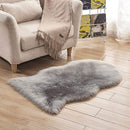 PAGISOFE Soft Faux Sheepskin Fluffy Rugs for Bedroom Kids Room, High Pile Faux Fur Area Rug Bedside Floor Carpet Photography, 3x5 Feet Rectangular Grey