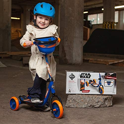 Huffy Kids Preschool Scooter for Boys Disney Pixar Cars & Toy Story, Star Wars, Marvel Spider-Man, 3 Wheel Toy