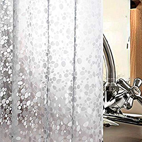 N&Y HOME 36x72 Inch Shower Curtain Liner, EVA 3D Water Cube Shower Curtain with Bottom Magnets, Waterproof Shower Curtain, Heavy Duty