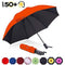 ABCCANOPY Umbrella Compact Rain&Wind Teflon Repellent Umbrellas Sun Protection with Black Glue Anti UV Coating Travel Auto Folding Umbrella, Blocking UV 99.98% (Black)