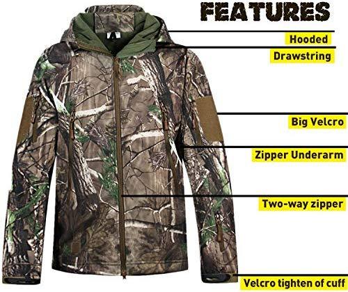 NEW VIEW Hunting Jacket Waterproof Hunting Camouflage Hoodie for Men,Hunting Suit