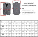 LUSI MADAM Mens Outdoor Vest Multi-Pockets Casual Vest for Work Fishing Photography Journalist