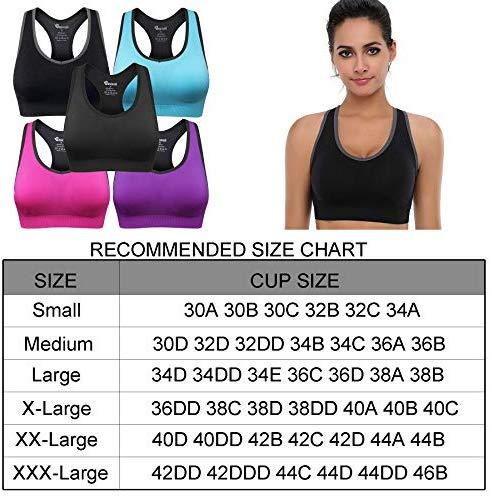 BAOMOSI Women's Seamless Racerback Sports Bra High Impact Support Yoga Gym Workout Fitness