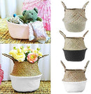 Glass - Blunt Enjoyee Natural Seagrass Woven Storage Pot Tote Belly Basket for Storage, Laundry, Picnic, Plant Pot Cover, and Beach Bag