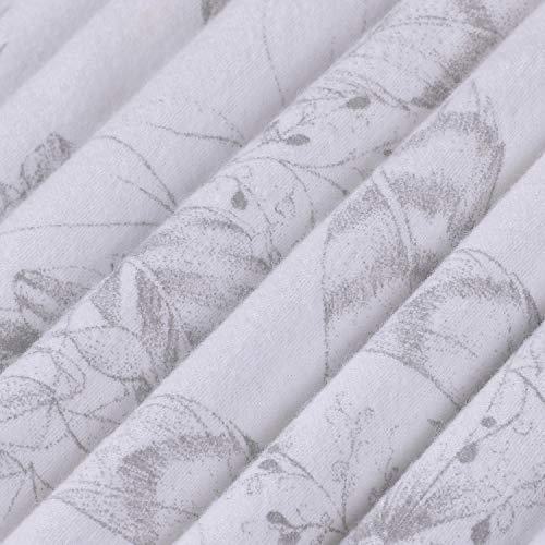 Mellanni 100% Organic Cotton Flannel Sheet Set - Heavyweight 180GSM 4 pc Luxury Bed Sheets - Cozy, Soft, Warm, Breathable Bedding - Deep Pockets - All Around Elastic (Queen, Gray)