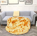 LetsFunny Pizza Blanket Adult Burritos Tortilla Throws Kids Flannel Sofa Couch Realistic Food Throw Blankets Teens Soft Comfort Sleeping Wrap Round Camping Travel Beach Taco Towel - 60 inches, Pizza 7