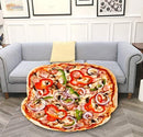 LetsFunny Pizza Blanket Adult Burritos Tortilla Throws Kids Flannel Sofa Couch Realistic Food Throw Blankets Teens Soft Comfort Sleeping Wrap Round Camping Travel Beach Taco Towel - 60 inches, Pizza 7