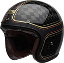 Bell Custom 500 Carbon Open-Face Motorcycle Helmet (Ace Cafe Tonup Black/White, X-Large)