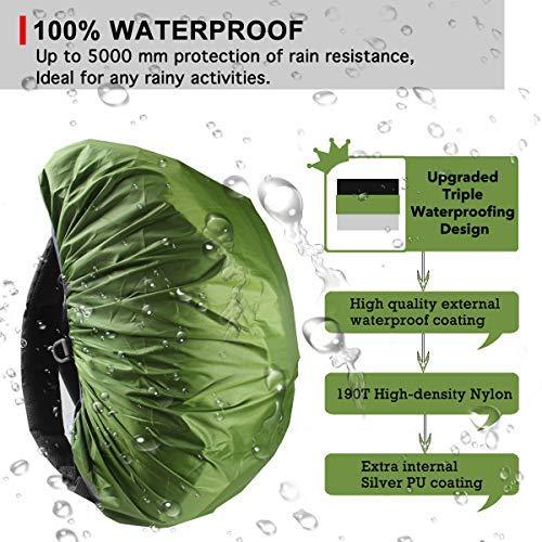 Frelaxy Waterproof Backpack Rain Cover for (15-90L), 2019 Upgraded Triple Waterproofing, Antislip Cross Buckle Strap, Ultralight Compact Portable, for Hiking, Camping, Biking, Outdoor, Traveling