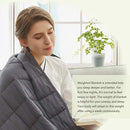 Weighted Idea Cool Weighted Blanket | 12 lbs | 48''x78'' | Cotton | Grey | for Adult Woman and Man