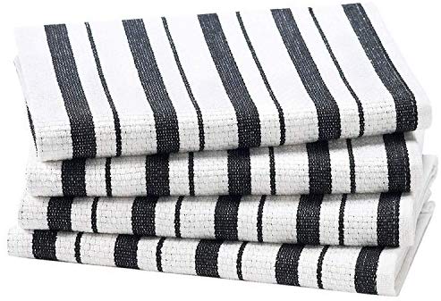 COTTON CRAFT - 12 Pack - Twill Stripe Kitchen Towel - Multi- 100% Cotton - Oversized 16x28 - Modern Clean Striped Pattern