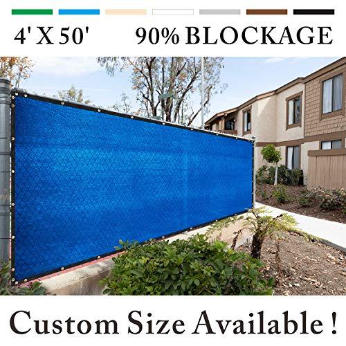 Y- STOP 5' x 25' Green Fence Privacy Screen Windscreen Cover Netting Mesh Fabric Cloth - Get Your Privacy Today Stop Neighbor Seeing-Through Stop Dog Barking Protect Property WE Custom Make Size