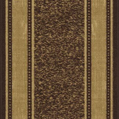 Ottomanson Ottohome Collection Contemporary Bordered Design Modern Runner Rug, 20" x 59", Chocolate Brown