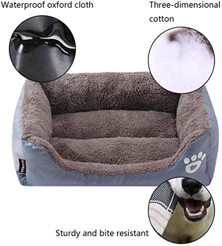 Shinyee Dog Pet Cat Bed Warmer Extra Waterproof Beds Soft Washable Comfort Sofa Dark Green Small(45 * 35 * 12CM)