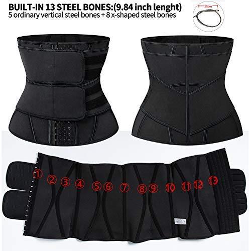 KIWI RATA Neoprene Sauna Waist Trainer Corset Sweat Belt for Women Weight Loss Compression Trimmer Workout Fitness