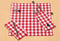 Cloth Napkin In Gingham Plaid Check Fabric-18x18 Red White, Wedding Napkins,Cocktails Napkins,Fabric Napkins,Cotton Napkins Mitered Corners & Generous Hem, Machine Washable Dinner Napkins Set of 12