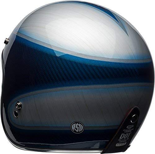 Bell Custom 500 Carbon Open-Face Motorcycle Helmet (Ace Cafe Tonup Black/White, X-Large)