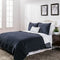 Cotton Pottery  Life Reversible Royal Cotton Velvet Pic-Stitch Bedding Quilt Bedspread Oversized King 108'' x 92'' Dusty Blue