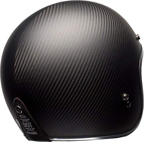 Bell Custom 500 Carbon Open-Face Motorcycle Helmet (Ace Cafe Tonup Black/White, X-Large)