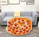 LetsFunny Pizza Blanket Adult Burritos Tortilla Throws Kids Flannel Sofa Couch Realistic Food Throw Blankets Teens Soft Comfort Sleeping Wrap Round Camping Travel Beach Taco Towel - 60 inches, Pizza 7