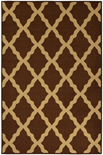 Ottomanson Glamour Collection Contemporary Moroccan Trellis Design Kids Rug (Non-Slip) Kitchen and Bathroom Mat Rug, 3'3" X 5'0", Grey