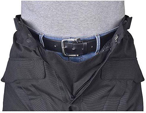 Men's Motorcycle Waterproof Over-Pants Full Side Zip with Removable CE Armor Black