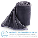 LEISURE TOWN Soft Blanket Queen Size All Season Fleece Blankets Lightweight Warm, Luxury Cozy Plush Throw Blanket for Sofa Bed Couch, 90 by 90 Inches, Dark Grey