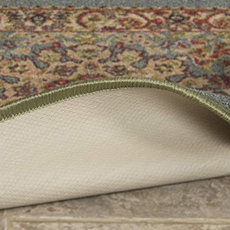 Sweet Home Stores Medallion Design Non-Slip Rubber Backing Runner Rug, 2'2" X 6'0", Seafoam